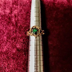 14K Gold Ring with Emerald  - 50% Discount + Free Shipping